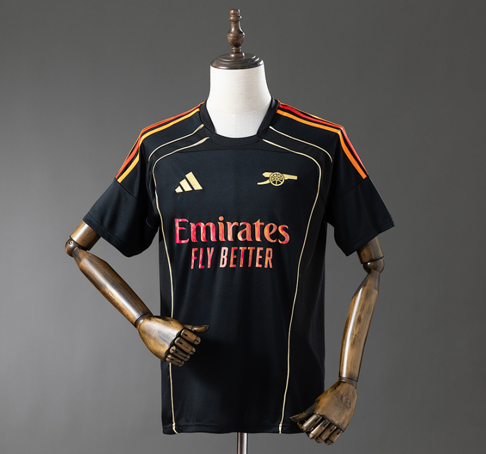 Arsenal 25/26 Retro-style collaboration - Black Jersey