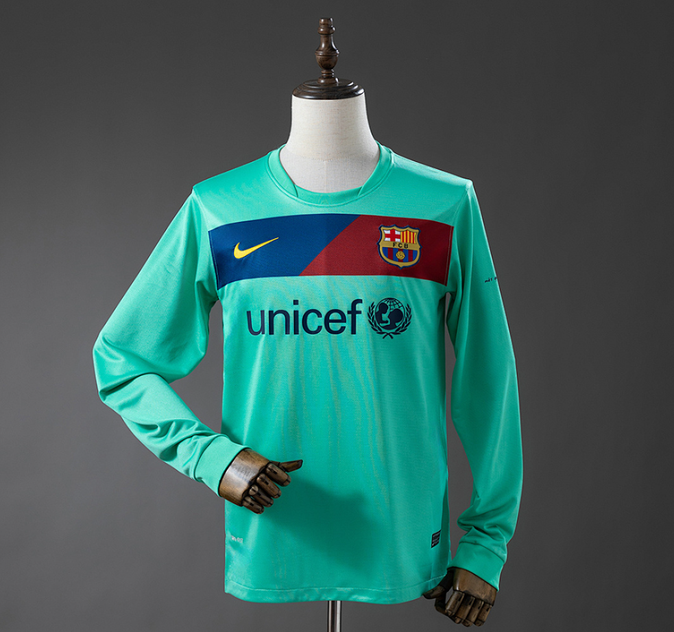 Barcelona 10/11 Away Long-Sleeve Retro Jersey