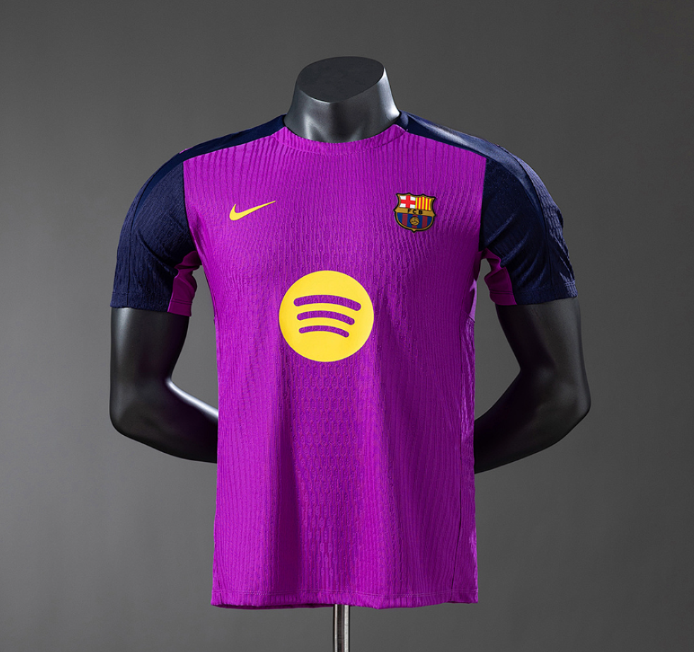 Barcelona 25/26 Pre-match training Player Version-Purple Jersey, 11culture, 11 culture, original Barca jersey