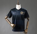 Black sports jersey with gold logo on a mannequin against a gray background, Flamengo 25/26 Special Edition - Black Jersey , 11culture, 11 culture