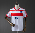 White sports jersey with red stripes on a mannequin against a gray background, Hamburger SV 1983 Home Retro Jersey , 11CULTURE, 11 CULTURE,  original jerseys, football jerseys