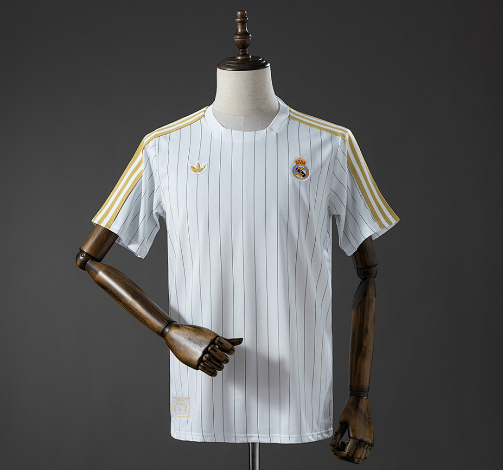 Real Madrid Terrace Icons T-Shirt White Gold