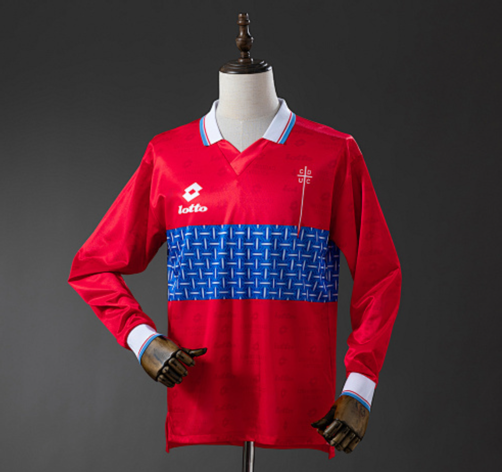 Universidad Catolica 1996 Away Retro Jersey Long Sleeve, 11culture, 11 culture, jerseys, original retro jersey