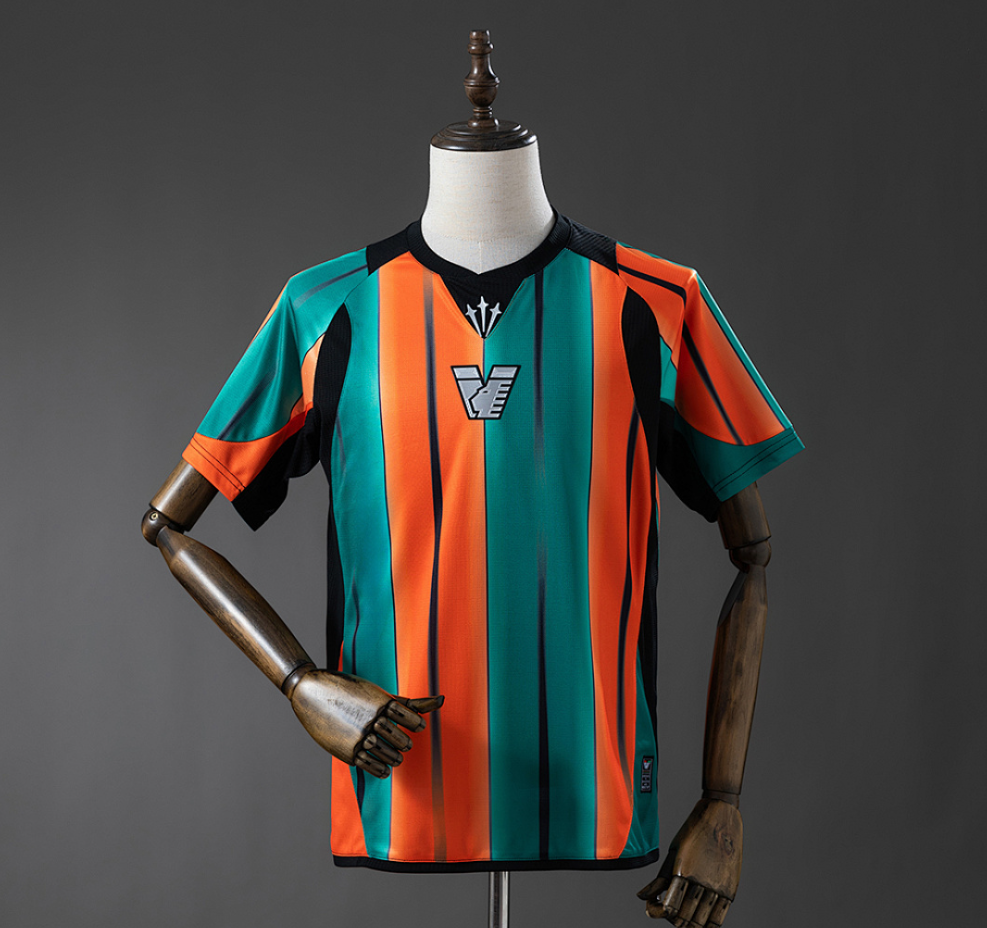 Colorful sports jersey on a mannequin against a gray background, 11 culture, 11culture, retro jersey, 